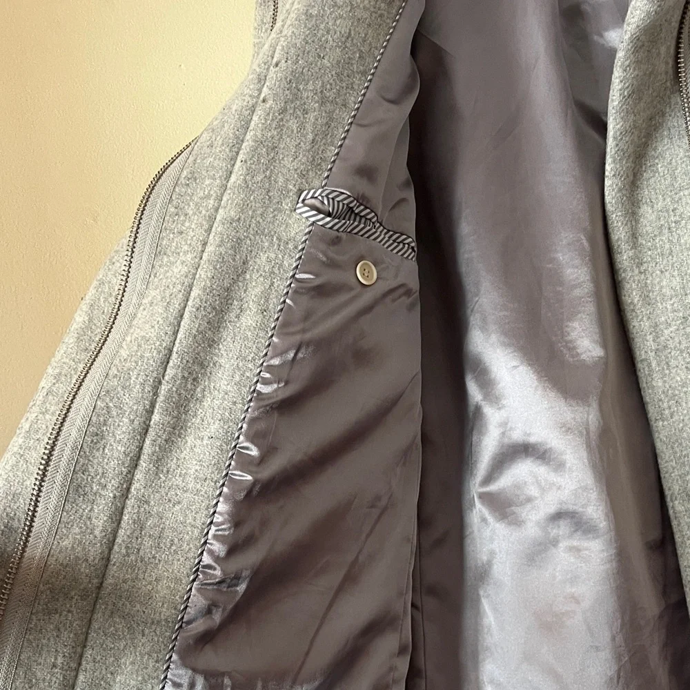 J. Crew Light Gray Women's Coat - Picture 6 of 7